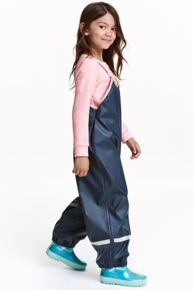 Rain trousers with braces